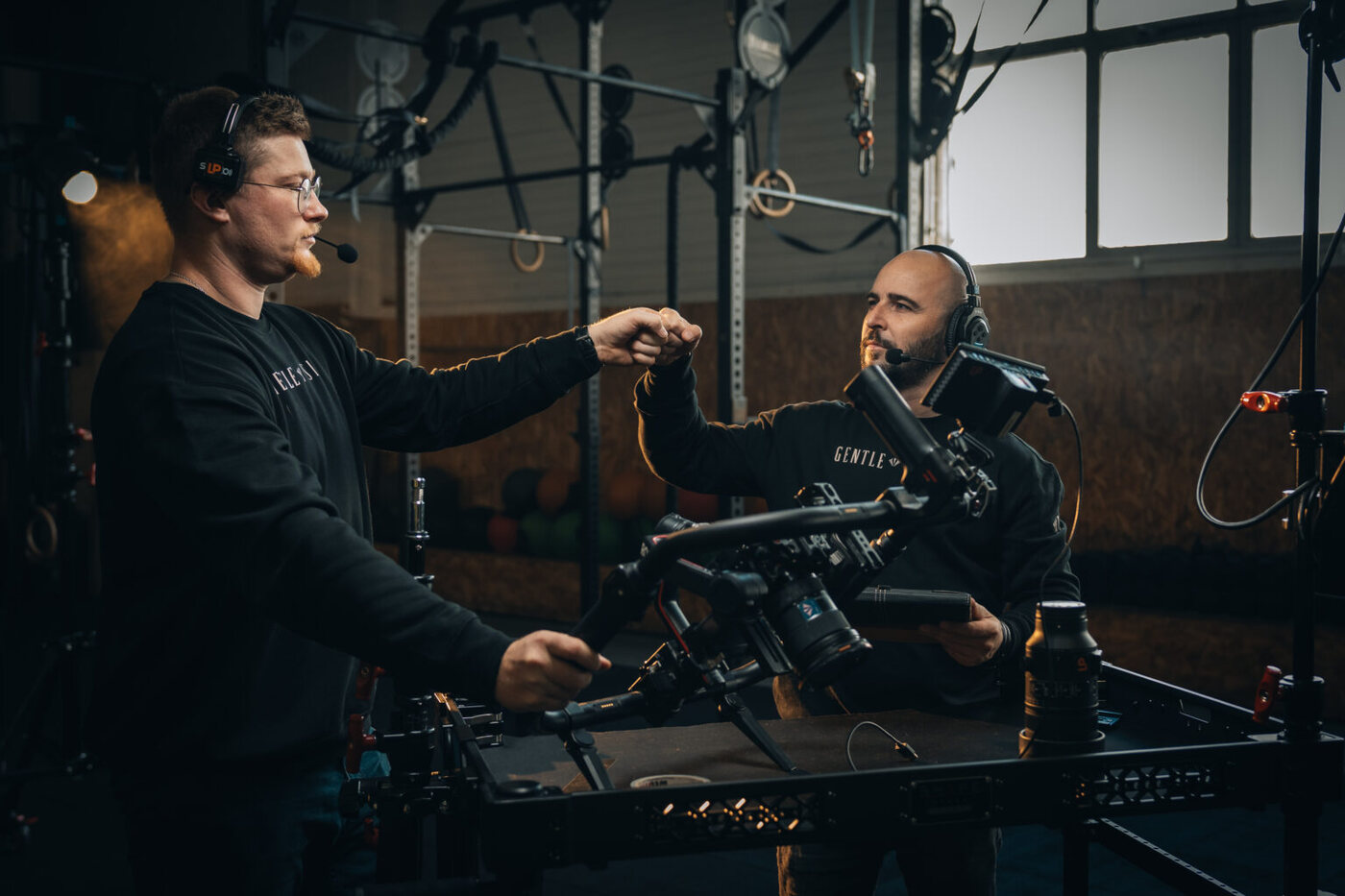 Tournage Gentle Vision, cadreurs avec stabilisateur